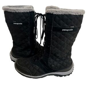 Patagonia Wintertide High Boots Quilted Black Waterproof Insulated Women’s 10.5